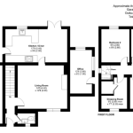 House floor plan with room dimensions and layout.