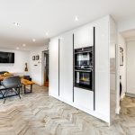 Modern open-plan kitchen and dining area